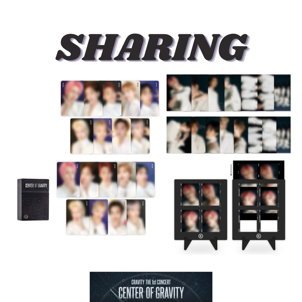 [PO] SHARING CRAVITY: CENTER OF GRAVITY MERCH (MD) - Photocard Set A/Multi Case+PC Set B/Postcard Se