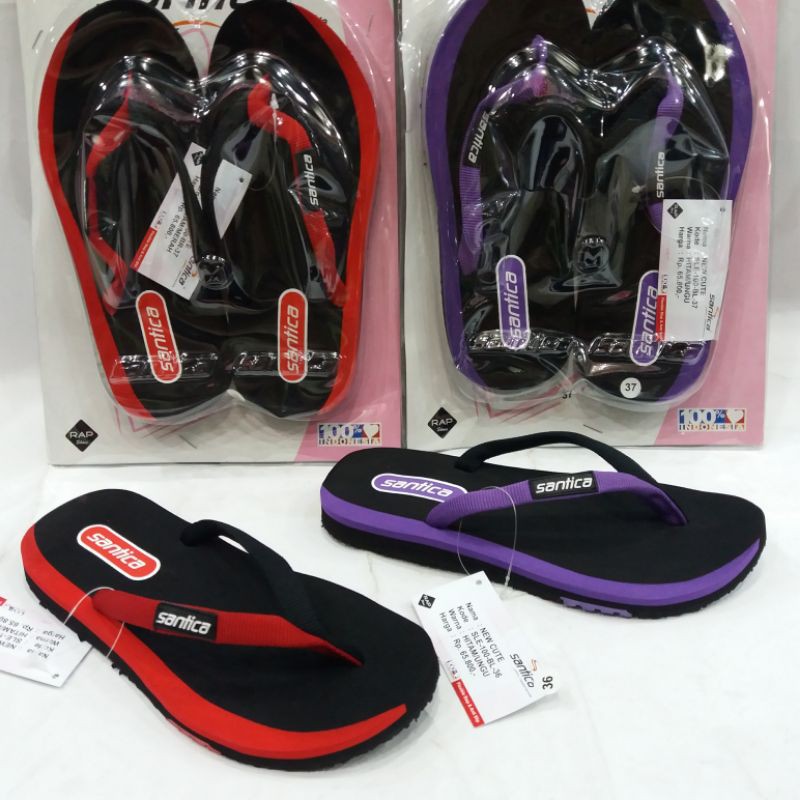 Sandal Spon Wanita Merk SANTICA Type New Cute Size 36 s/d 40