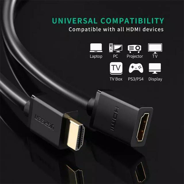 UGREEN Kabel HDMI Male to HDMI Female 1 Meter