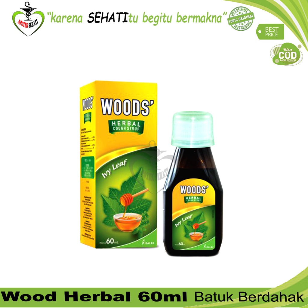 WOOD HERBAL 60ML SIRUP BATUK BERDAHAK HERBAL PENGENCER DAHAK