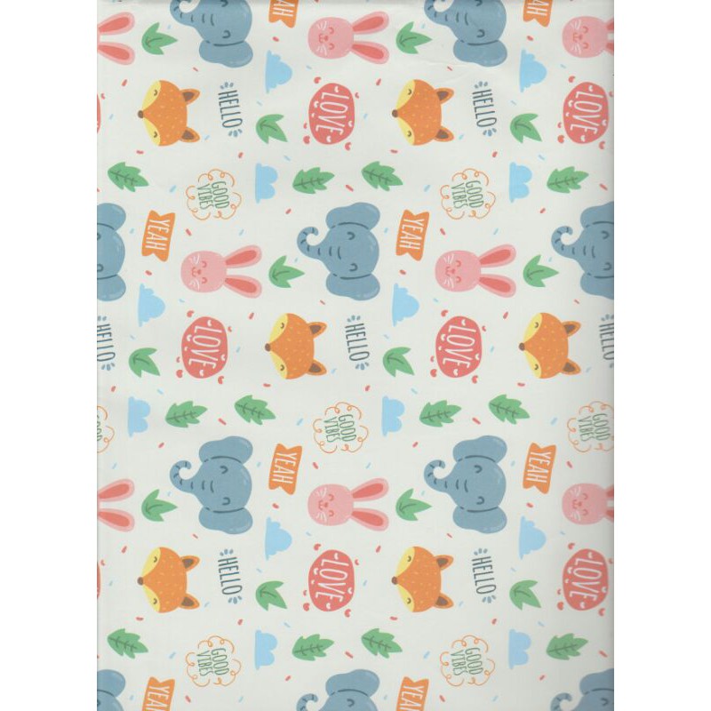 

Kertas Kado Sansan Wawa SW 5671 "animal/elephant/fox/rabbit