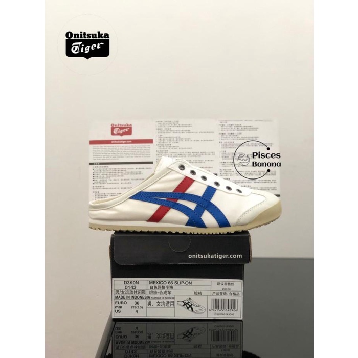 Sepatu Sandal Onitsuka Tiger White Blue Red