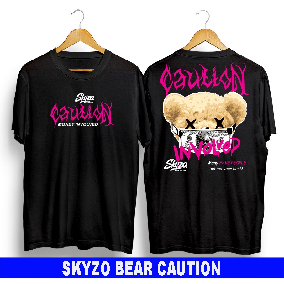 Kaos murah Kaos distro murah baju  distro pria t-shirt murah combed30s SKYZO  BEAR SILENT