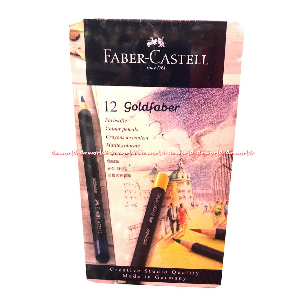 Faber Castell 12 Goldfaber Pencils Pensil Warna Peralatan Menggambar