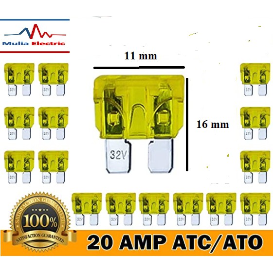 Fuse Blade Kecil mini Sekring Tancap Motor Mini 20A 20 Ampere mobil