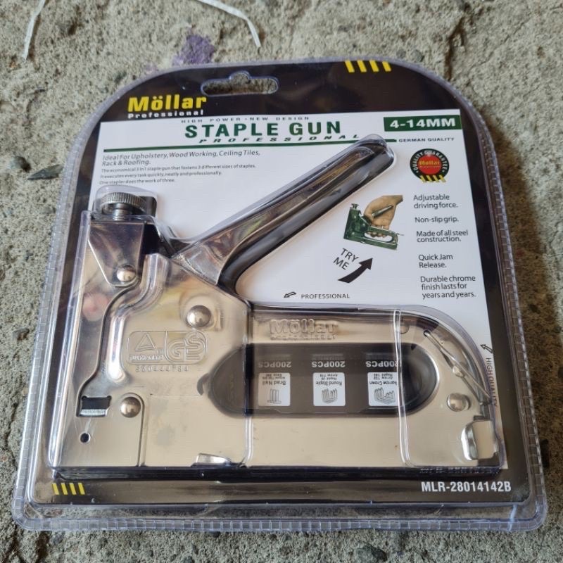 STAPLES STAPLER TEMBAK GUN TACKER MOLLAR 3 In 1 JOK TEMBAK HEKTER 3 WAY