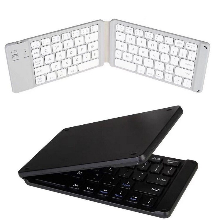 Keyboard Lipat Mini Wireless Bluetooth Ultra Tipis untuk