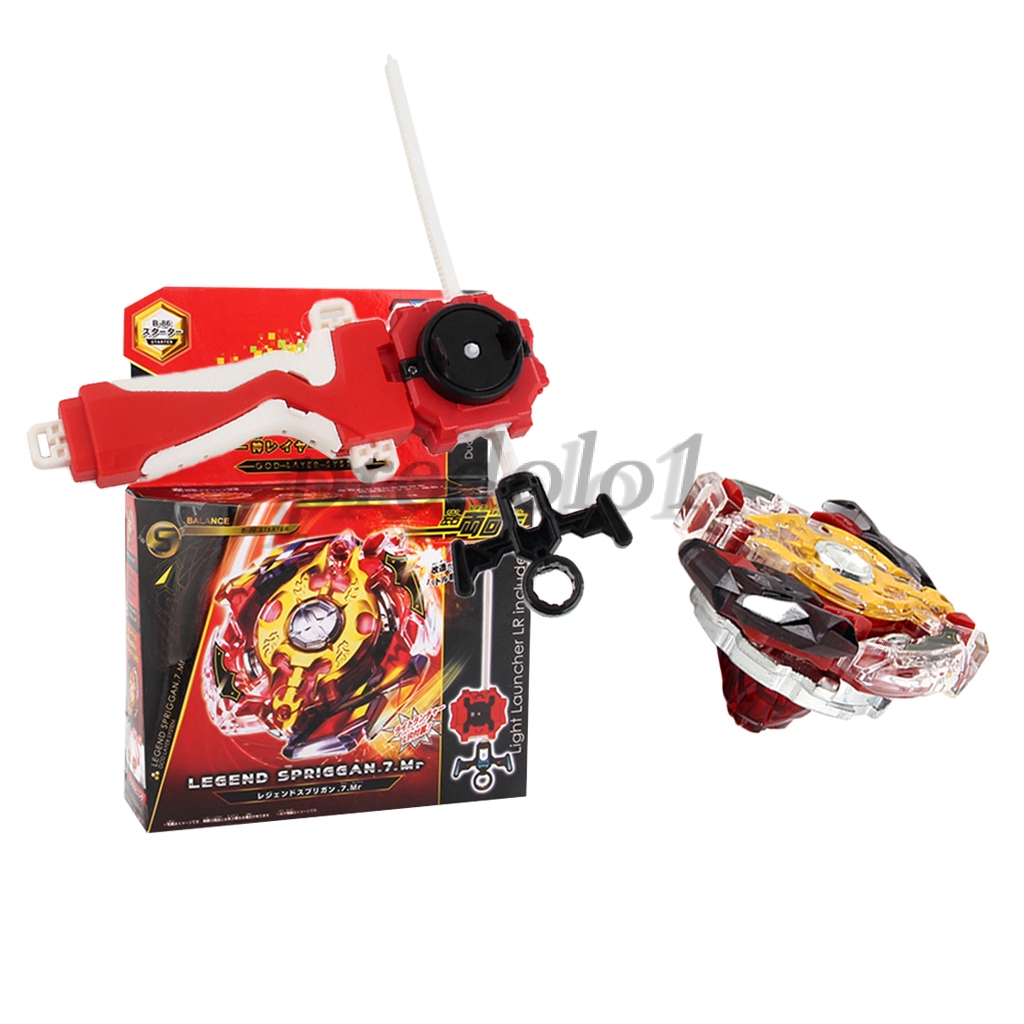 Mainan Gasing Model Legend Spriggan 7 Mr Kartun Beyblade Burst dengan Pelempar