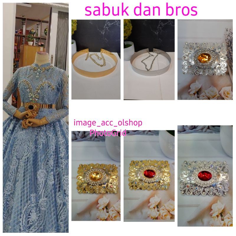 (Cod) Bross dan Sabuk Kebaya / Gown Pengantin