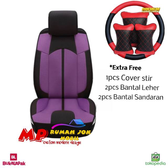 Sarung jok/Cover Jok Mobil Bahan MBtech Xpander Inova Ertiga Mobilio BRV Rush Livina APV Calya dl