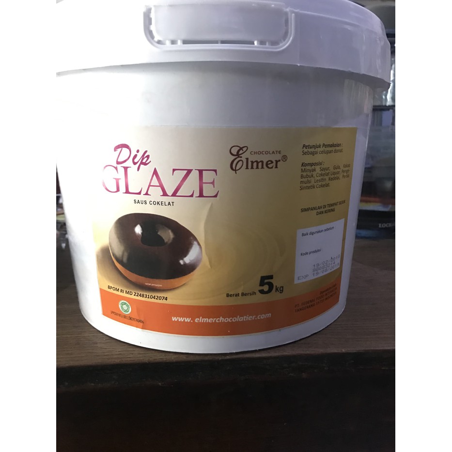 

Elmer Dip Glaze - Topping Donat Dark Chocolate 5kg - Gosend Only!!!