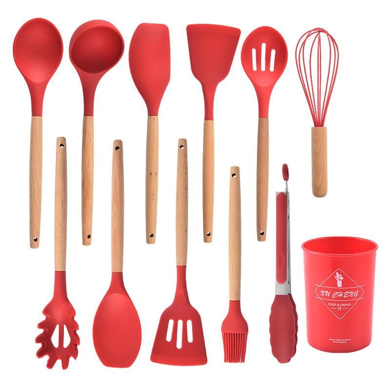 SUTIL SENDOK MASAK SILICONE KITCHEN UTENSILS SET 12 PCS/SET