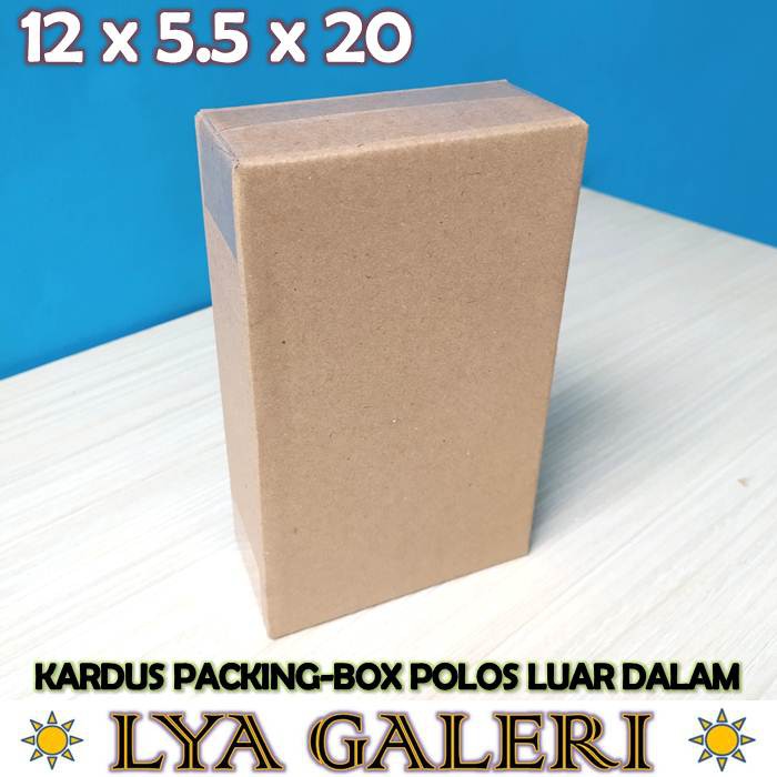

Kardus Packing KartonBox Uk.12x5,5x20 cm Polos Luar Dalam
