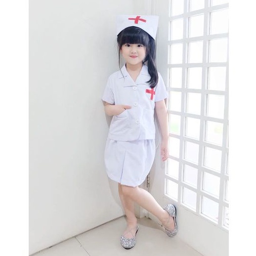 Kostum Dokter/kostum Perawat Anak Unik/Baju dokter anak/Kostum Anak