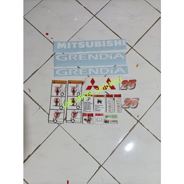 Stiker Forklift Mitsubishi 25 Grendia