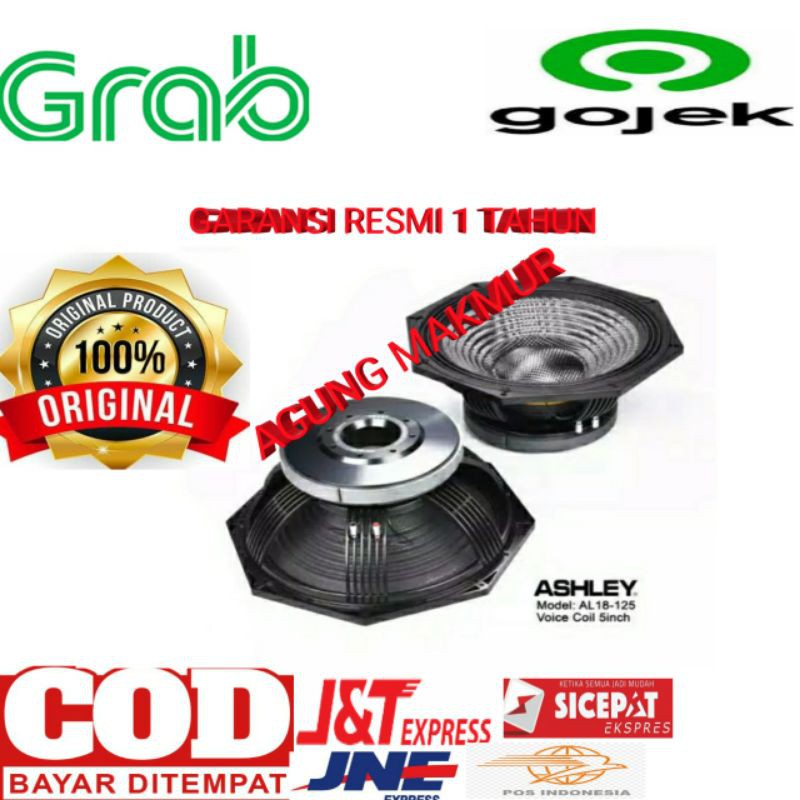 SPEAKER COMPONENT ASHLEY CARBON AL 18-125 ORIGINAL 18 INCH