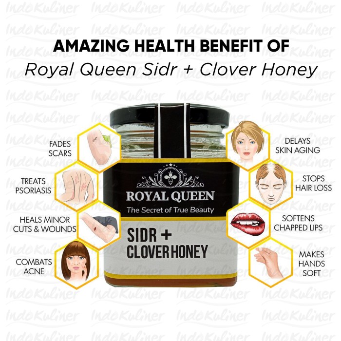 

b01n1nh Madu Sidr Plus Clover Honey Blend Royal Queen 200 Gram Ds201Fs