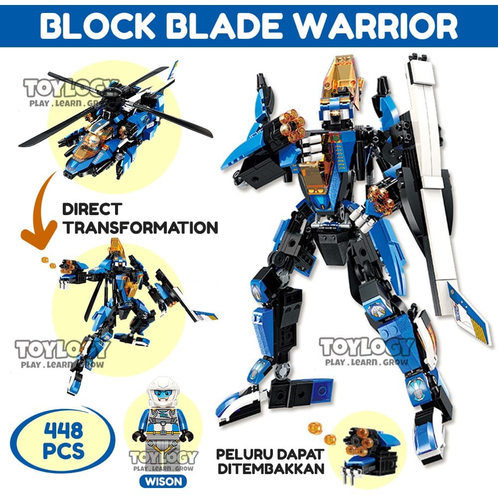Terbaru Laris Block Qman Blast Ranger Blade Warrior Robot Helicopter Lego Brick 3302 Murah