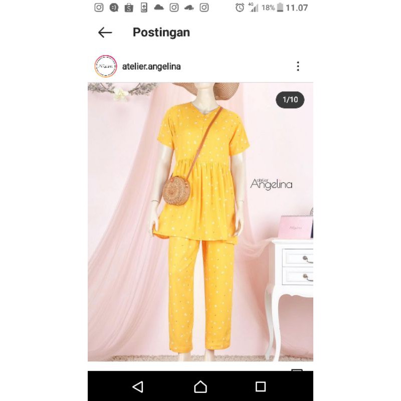 Daisy Yellow Luna Pajamas Atelier Angelina