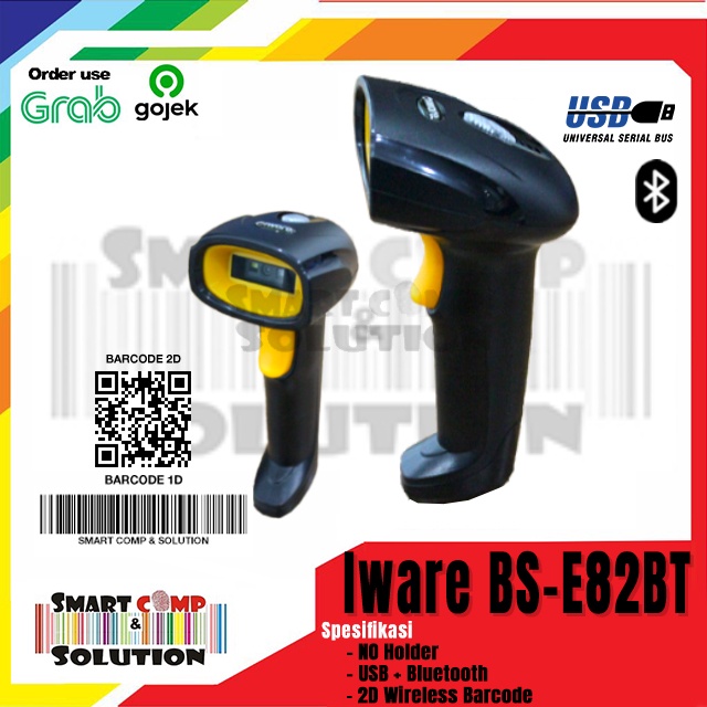 Scanner Barcode 1D 2D Bluetooth Iware BS E82BT / BS-E82BT / BSE82BT
