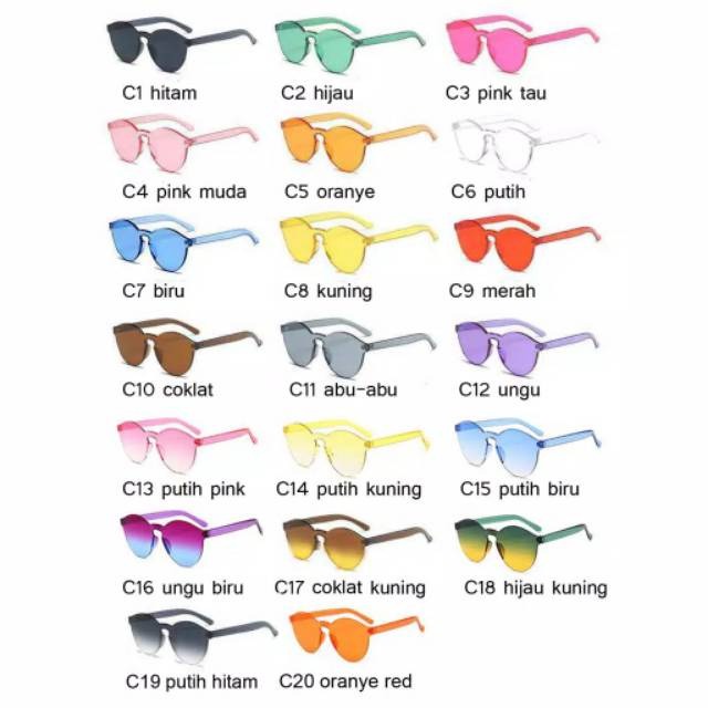 CC (KM20) Kacamata Korea Model Cat Eye Warna Beragam Kacamata Frameless