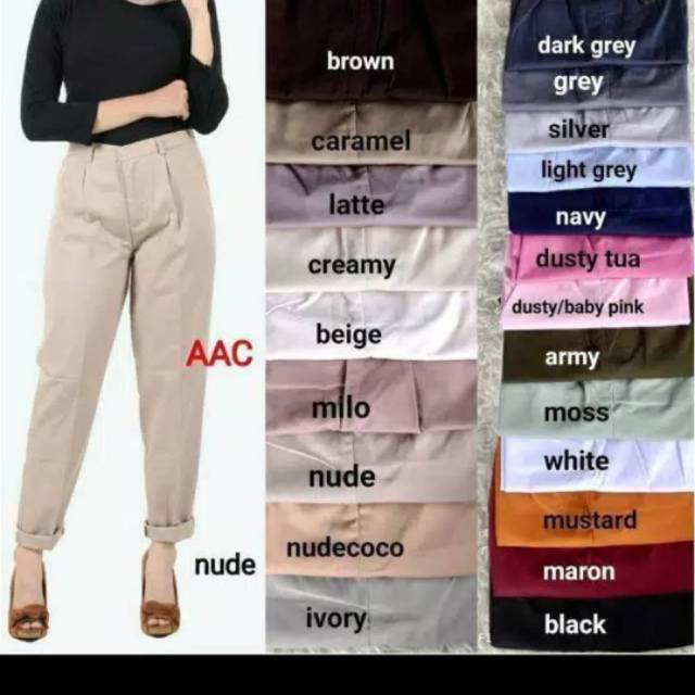 Celana wanita baggypants termurah bahan ori american drill grade A
