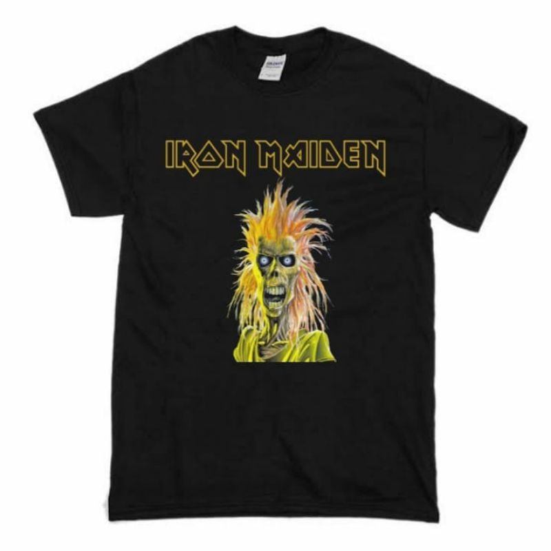 KAOS VINTAGE Band Iron Maiden BLACK | T-SHIRT Band Iron Maiden| KAOS Band Iron Maiden