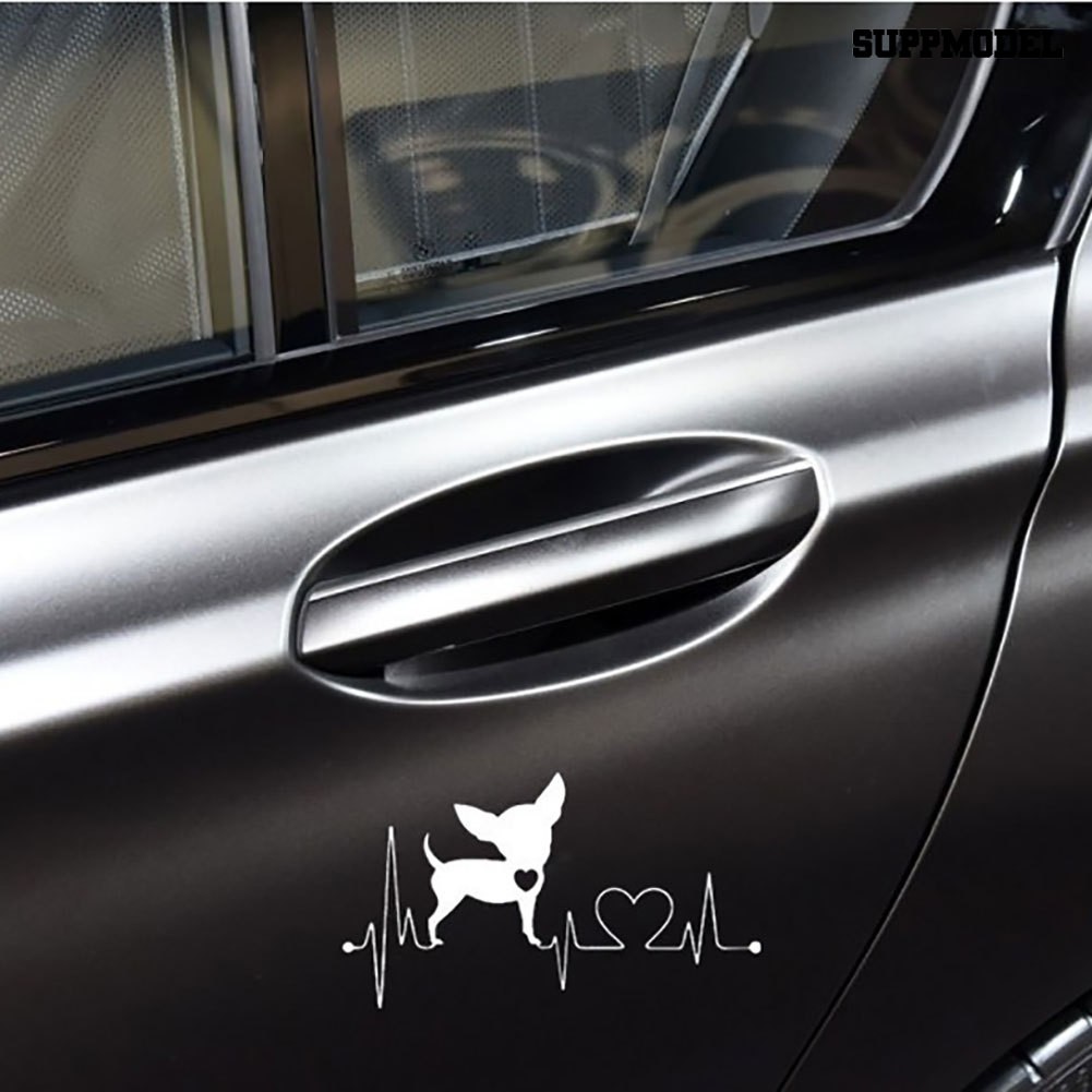 Supmodel Cute Chihuahua Dog Car Vehicle Body Window Reflective Decals Sticker Decoration