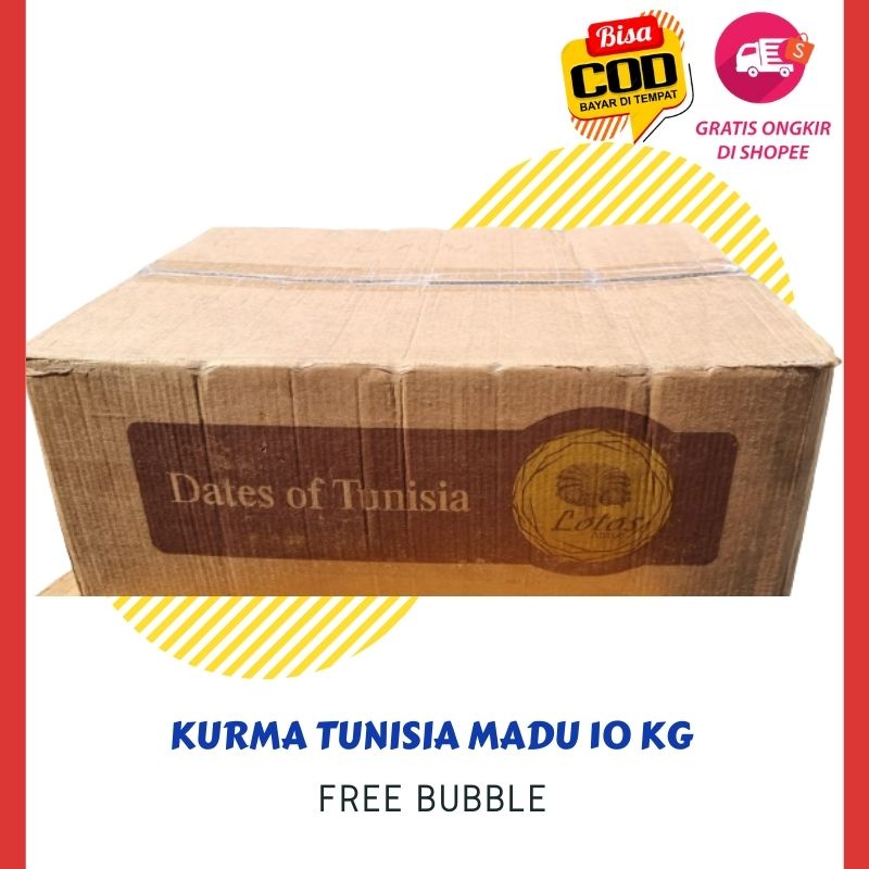 [ COD ] Kurma Tunisia madu 10 kg Tunis Tunese || Kurma Tunisia madu 10 Kg non tangkai MURAH