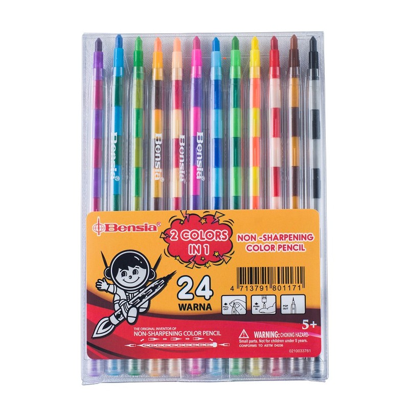 

Bensia Original Pensil Warna Susun 24 Warna - Non Sharpening CANO-81