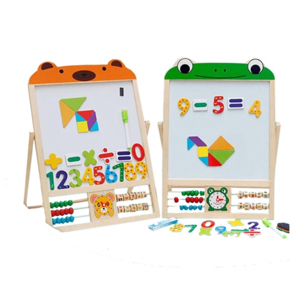 

Mainan Anak Edukasi Huruf Angka 2 in 1 Papan Tulis Kayu Magnet - Hijau Kodok Limited