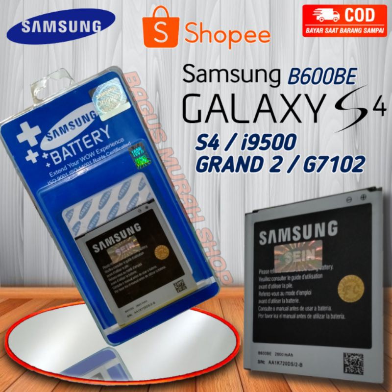 Baterai Samsung Galaxy S4 I9500 Original SEIN Batre Batrai HENDPHONE GRAND2 G7102 Battery B600BE