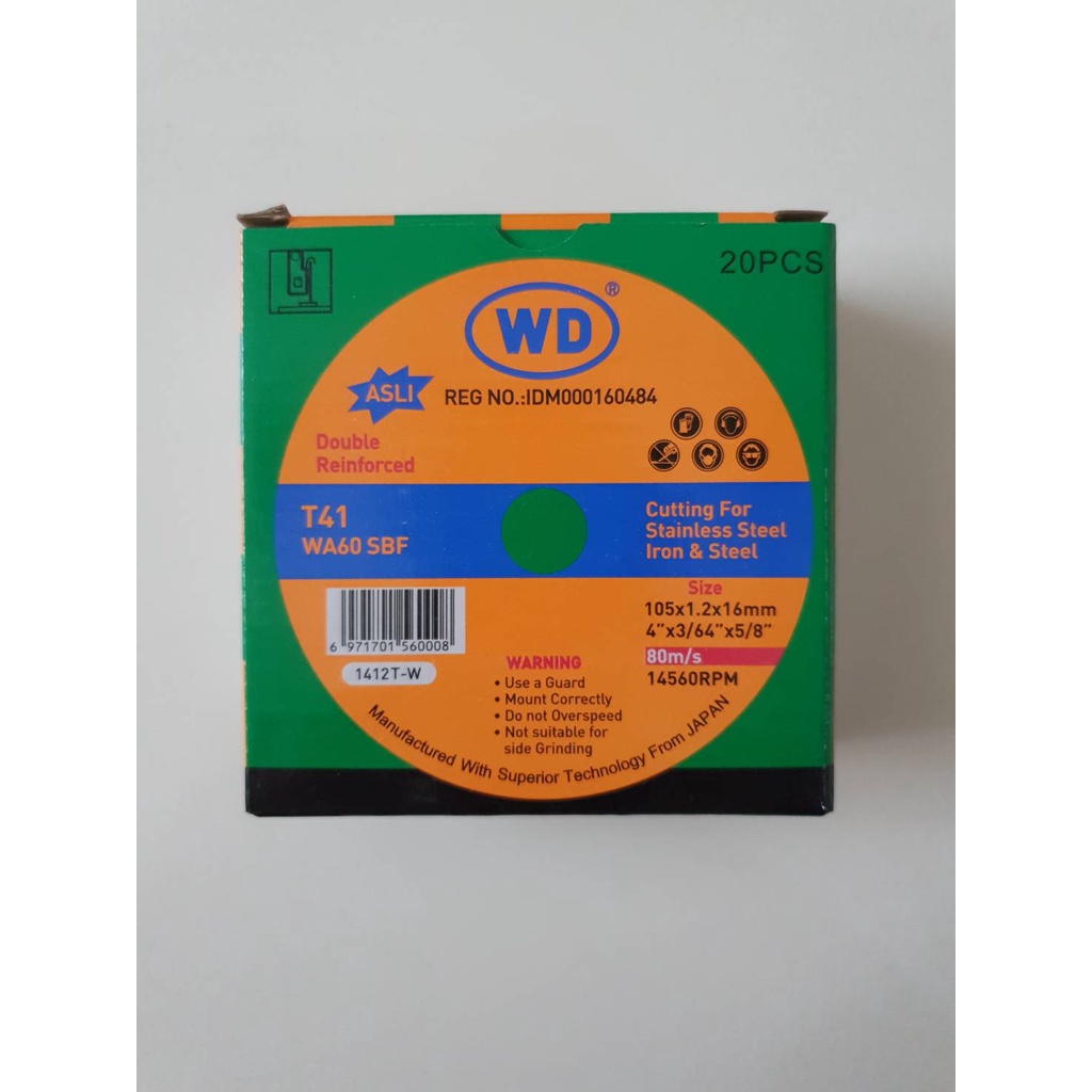 Batu Potong Besi WD 4"x1.2 mm Per Kotak // Cutting Wheel