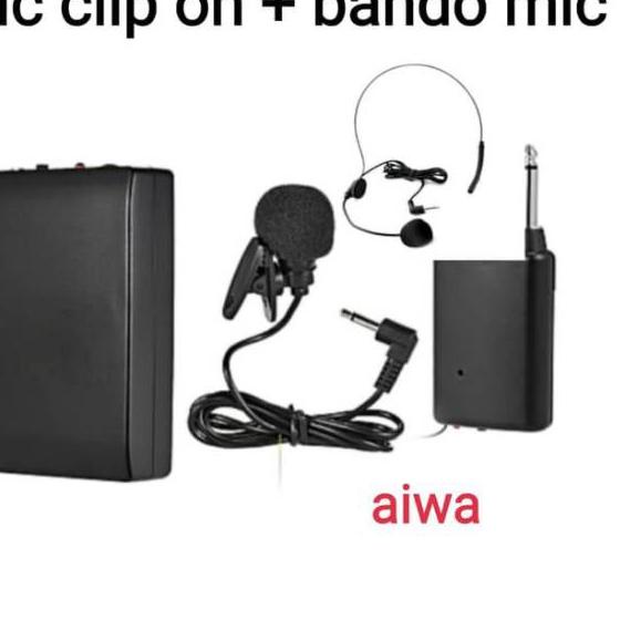 ➻ Mic jepit wireless clip on / microphone wireless ceramah pidato / mic microfon jepit dibaju aiwa ℗