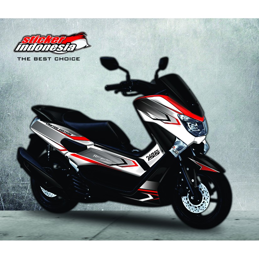 DECAL STICKER NMAX LAMA OLD FULL BODY STRIPING N MAX 155 ABU PUTIH
