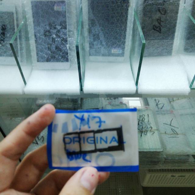 SIM Tray Slot Kartu Vivo Y12 Y15 Y17 Dudukan Kartu Original