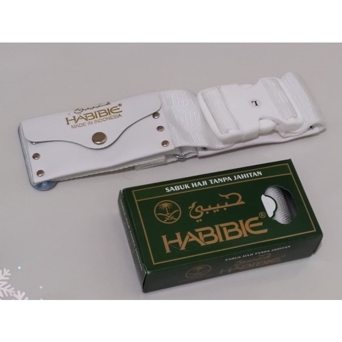 SABUK HAJI DEWASA PUTIH IKAT PINGGANG IHRAM DEWASA HABIBIE PUTIH