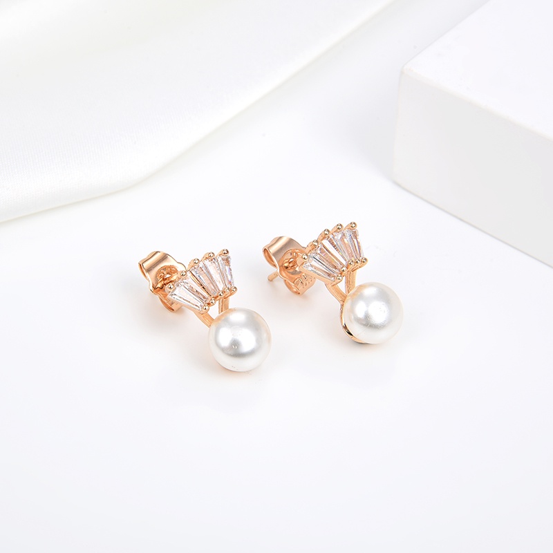 anting titanium wanita emas muda mutiara anti karat dewasa tusuk korea asli panjang dan luntur korea style selamanya dewasa 75e