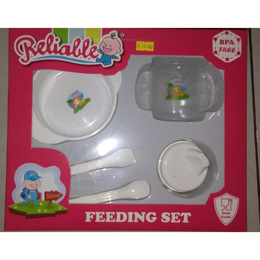 Tempat Makan Reliable Perlengkapan Makan Bayi Set Feeding Gift Set Baby kado lahiran fs-5002