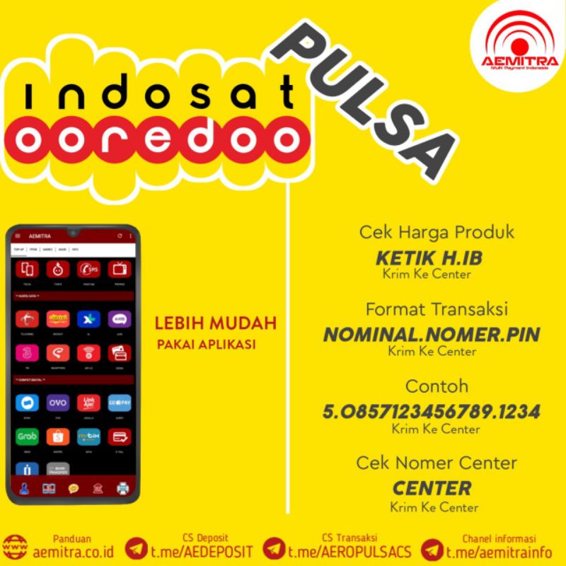 Pulsa Indosat/M3 Murah 50Rb-200Rb