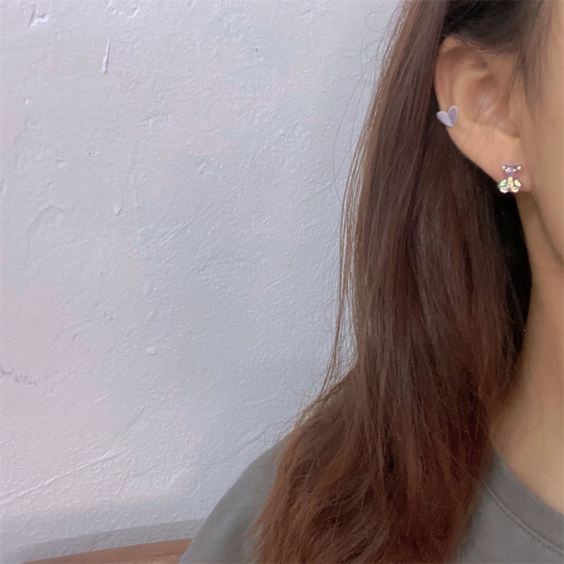 Anting Desain Beruang Aurora Bahan S925 Sterling Silver Aksen Mutiara Untuk Anak Perempuan
