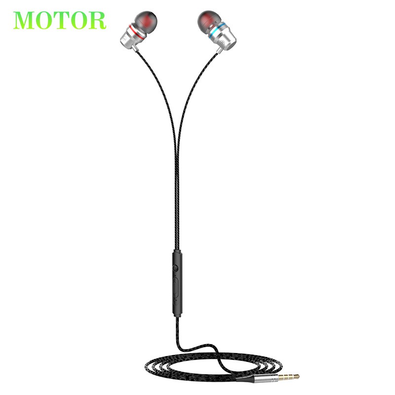 Earphone Motor T3 Metal Bass Sound Stereo