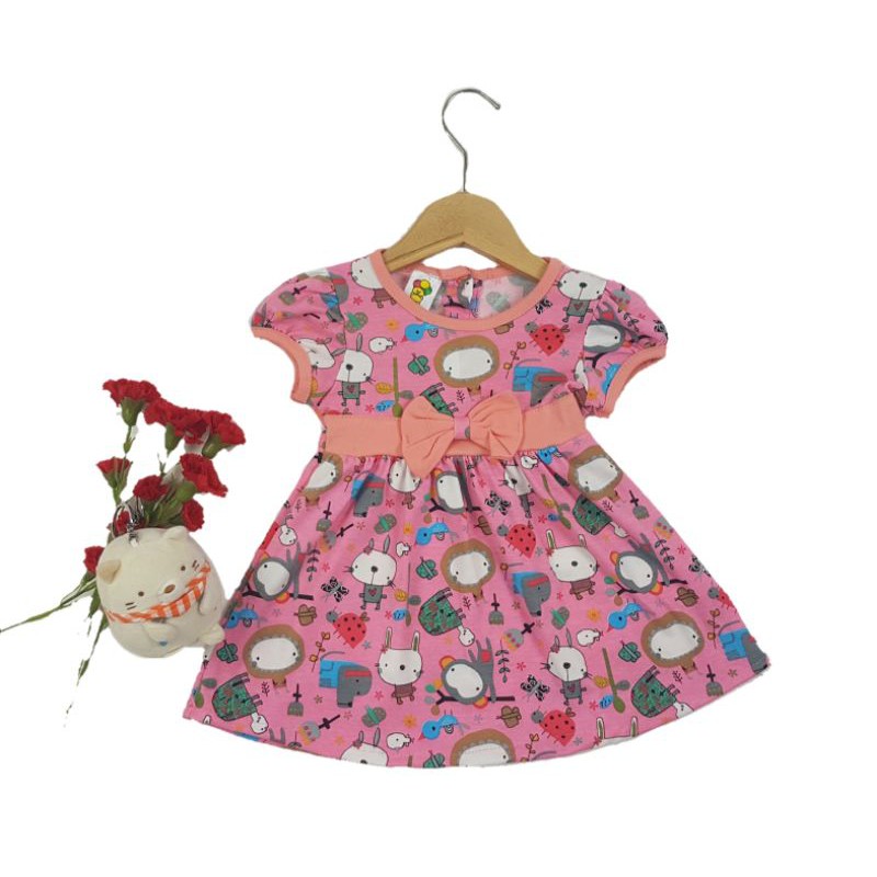 DRESS FASHION ANAK PEREMPUAN 1-2TAHUN KARAKTER FASHION CUTE