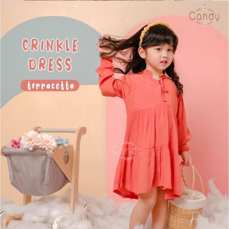 Crinkle Dress Candy / Dress Anak Crinkle Candy