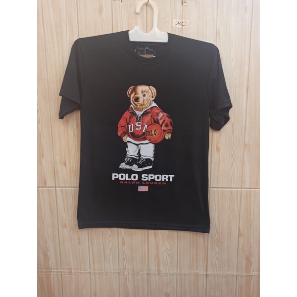 KAOS TSHIRT TEDDY BEAR SERIES HITAM DISTRO