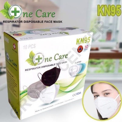MASKER KN95 ONE CARE EARLOOP HITAM 1BOX 10PCS