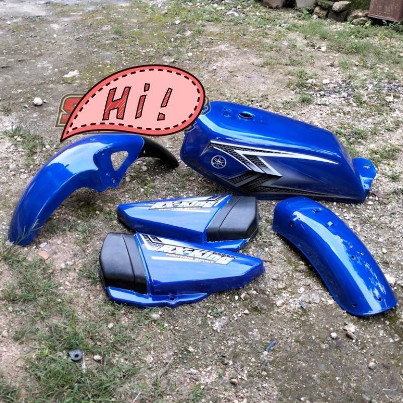 Paket body set rx king tangki body set rx king 2004 warna biru