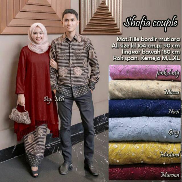 Couple Ratu best seller || couple batik mix TILE MUTIARA ORI