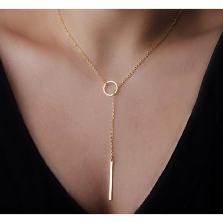 Kalung Rantai Wanita C45 CIRCLE TASSEL Korea Fashion Women Necklace Alloy Aksesoris Perhiasan Cewe