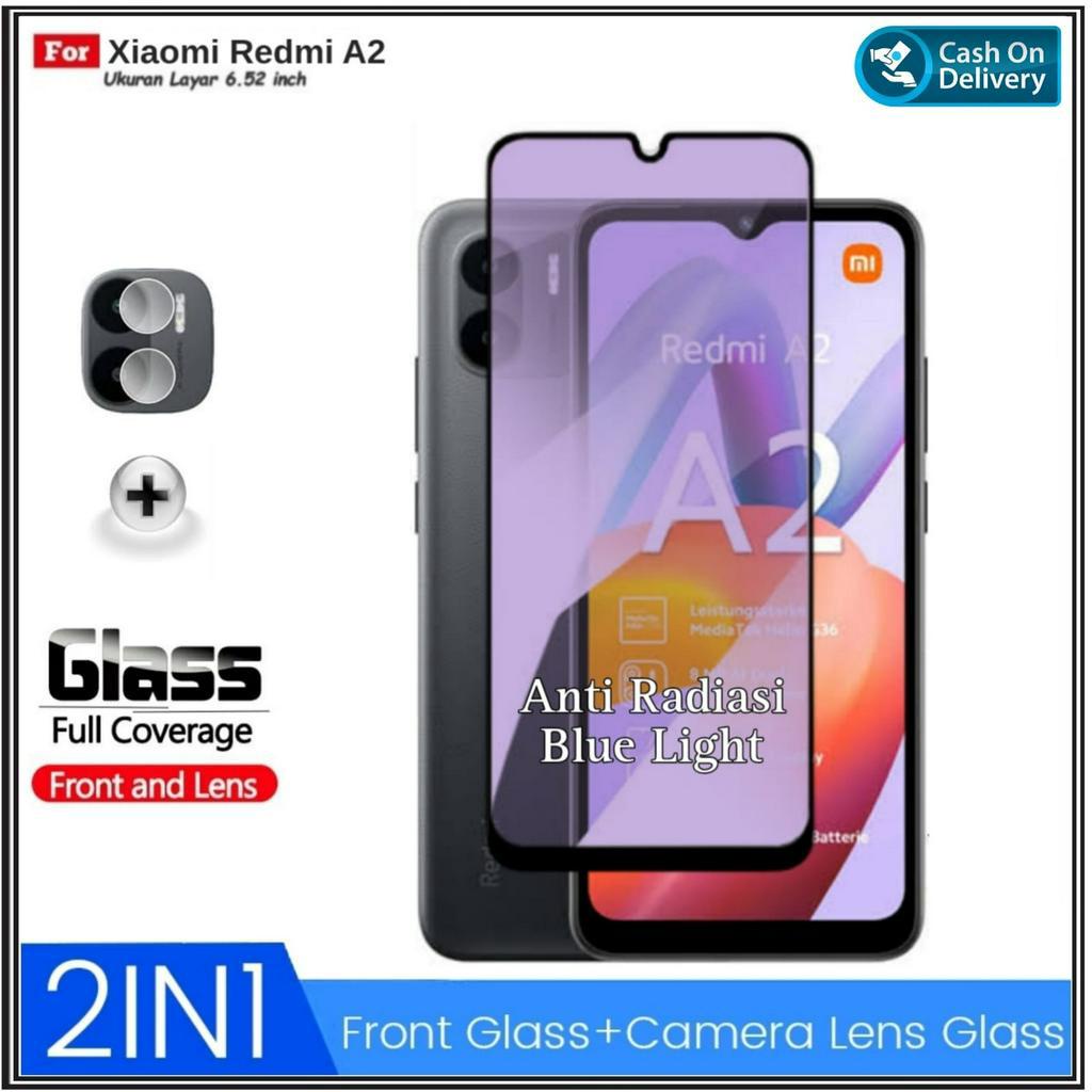 Paket Tempered Glass Anti Blue Light Xiaomi Redmi A2 Anti Gores Kaca DI ROMAN ACC